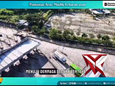 Live Report Pelabuhan Bakauheni via Drone Selasa, 17 Maret 2026 Pukul 16.00 WIB