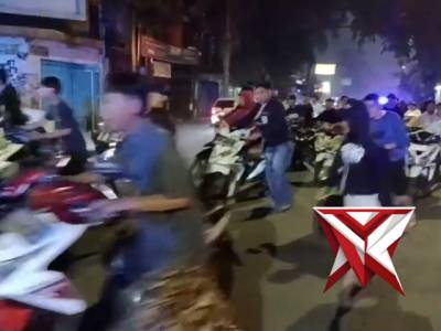 Pengamanan penertiban balapan Liar di stadion Kanjuruhan Malang Kepanjen