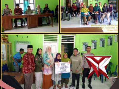 20 warga desa keromongan terima blt dana desa polsek martapura pastikan penyaluran aman