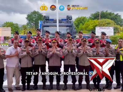 Kapolres Lembata bersama jajaran Mengucapkan selamat Hut Sabhara Baharkam Polri ke 74.