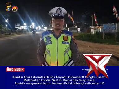 kondisi arus lalu lintas di pos pelayanan balam km8