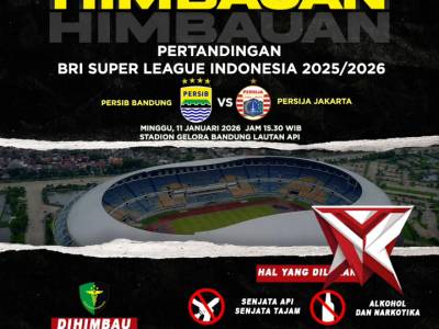 Jaga kondusifitas pertandingan Persib vs Persija 2026