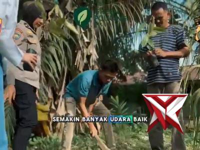 SOSIALISASI GREEN POLICING DAN PENANAMAN POHON