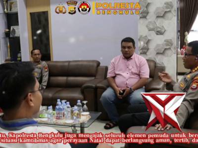 Kapolresta Bengkulu Terima Audiensi Panitia Natal Pemuda dan Pelajar Se-Provinsi Bengkulu - PoliceTube