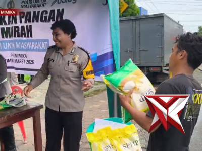 Gerakan Pangan Murah Polres Mimika