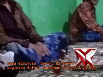 Giat Safari Ramadhan Polsek Jayaloka di masjid Miftahul huda Desa Griyoso, Kec Jayaloka.