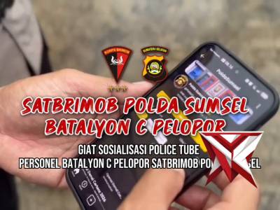 Personel Batalyon C Pelopor Satbrimob Polda Sumsel Giat Sosialisasi PoliceTube.