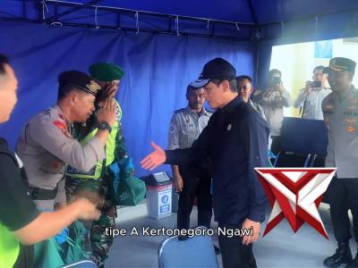 Kapolres Ngawi memimpin langsung pengamanan kunjungan kerja Menteri Lingkungan Hidup/Kepala BPLH RI