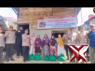 Kapolda Bengkulu Laksanakan Ground Breaking Bedah Rumah ke-69, Wujud Kepedulian Polri untuk Masyarak - PoliceTube