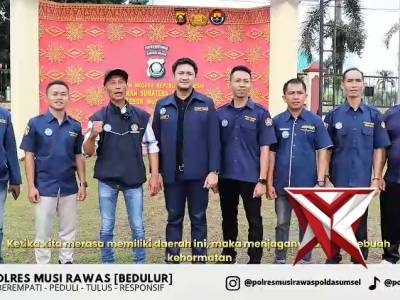 Polres Musi Rawas Deklarasikan Jaga Musi Rawas dalam rangka merajut Sabuk Kamtibmas