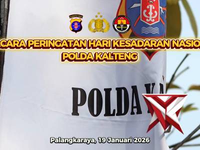 Upacara Kesadaran Nasional dan Penganugerahan Satya Lencana Pengabdian Digelar di Mapolda Kalteng