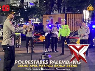 Kapolrestabes Palembang Gelar Patroli Skala Besar - PoliceTube
