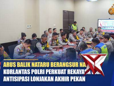 ARUS BALIK NATARU BERANGSUR NAIK, KORLANTAS POLRI PERKUAT PENGENDALIAN LALU LINTAS | NTMC POLRI