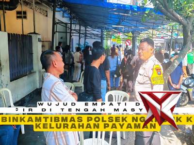 Bhabinkamtibmas Polsek Nganjuk Kota Hadir di Tengah Masyarakat Saat Warga Binaan Meninggal Dunia - PoliceTube