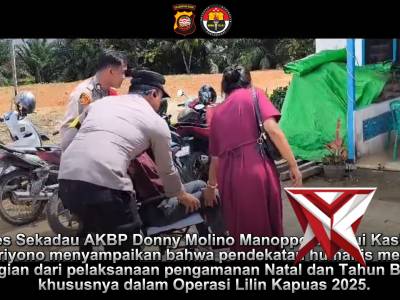 Polres Sekadau menunjukkan wujud pengamanan humanis dalam Operasi Lilin Kapuas 2025