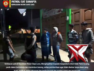 Patroli Satsamapta Polres Gayo Lues Bubarkan Kumpulan Remaja