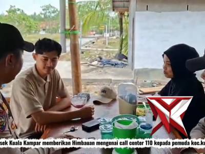 Himbauan Call Center 110 Kepada Pemuda Kec. Kuala Kampar