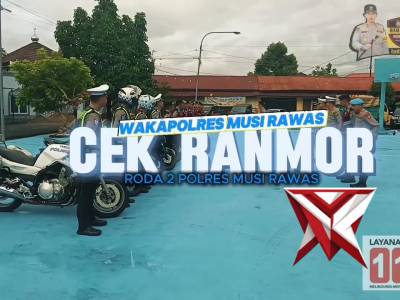 Pastikan Kesiapan Patroli, Wakapolres Musi Rawas Pimpin Apel Kendaraan Dinas R2
