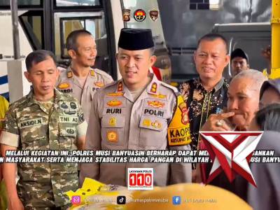 Gerakan Pangan Murah Polres Musi Banyuasin