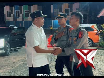 FORKOPIMDA KOTA PRABUMULIH MELAKUKAN PENGECEKAN POSPAM DAN POSYAN