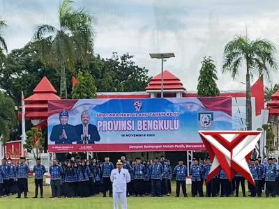 Kapolda Bengkulu menghadiri upacara peringatan Hari Ulang Tahun ke-57 Provinsi Bengkulu