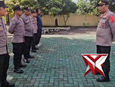 Apel pagi polsek ngariboyo dipimpin oleh Kapolsek Ngariboyo dlm rangka siaga NATARU 2026