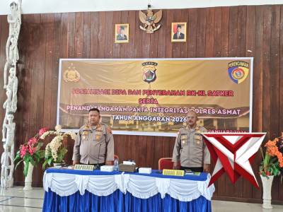 Transparansi Anggaran, Polres Asmat Laksanakan Sosialisasi DIPA RK-KL dan Pakta Integritas T.A 2026.
