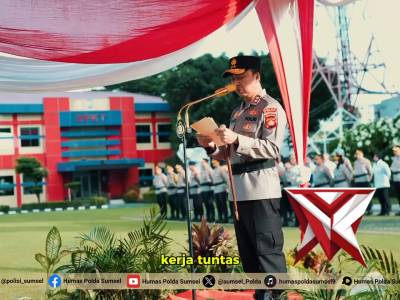 Kapolda Sumsel Irjen Pol. Dr. Sandi Nugroho, S.I.K., S.H., M.Hum Pimpin Upacara Hari Kesadaran