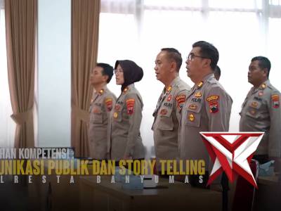 Pelatihan Kompetensi Komunikasi Publik dan Story Telling Polresta Banyumas.