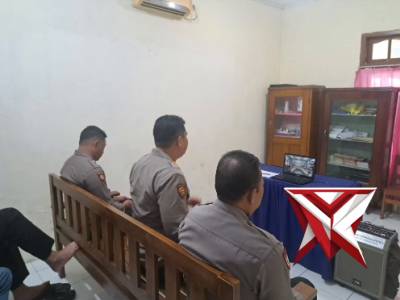 Polsek. Kabuh melaksanakam Kegiatan zoom meeting Lat pra Ops Semeru 2026