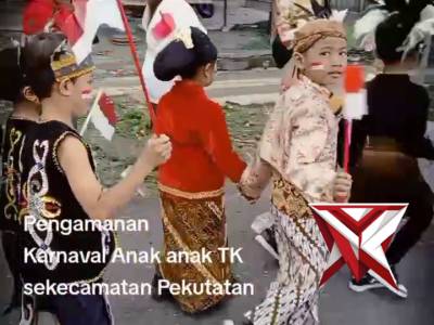 Pengamanan Karnaval Anak anak TK sekecamatan Pekutatan