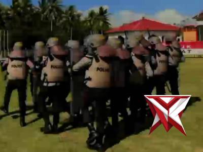 Latihan dalmas personil sat samapta polres MBD
