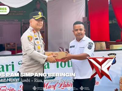 Pengecekan Pos Pam dan Pos Yan oleh Kapolres Pelalawan