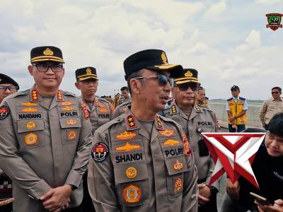 Kapolda Sumsel Melaksanakan Pengecekan Jalur Tol Kapal Betung