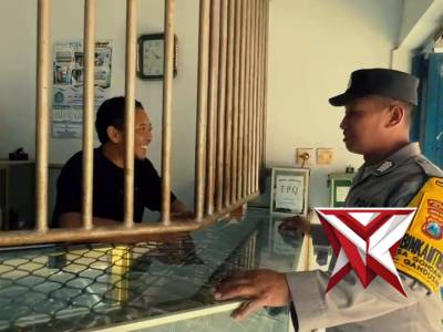 Patroli Harkamtibmas Polsek Gandusari Polres Blitar guna antisipasi kejadian kriminalitas.