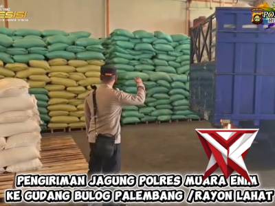 PENGIRIMAN JAGUNG POLRES MUARA ENIM KE BULOG PALEMBANG/RAYON LAHAT