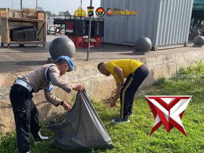 Wujudkan Lingkungan Asri, Polres Belitung Timur Gelar Aksi Kurve di Wisata Situ Kulong Minyak