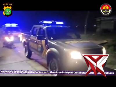 PATROLI BIRU POLSEK CABANGBUNGIN GELAR LANGKAH PREVENTIF CEGAH GUANTIBMAS