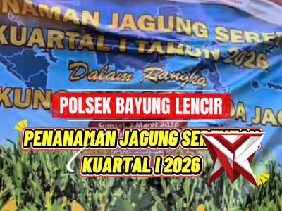 Polsek Bayung Lencir Tanam Jagung Serentak Kuartal I 2026