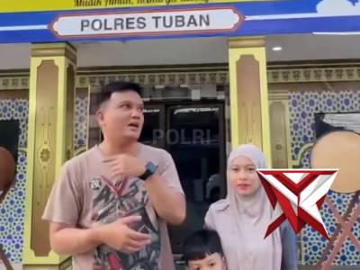 Pemudik dari Jakarta menuju Bali memilih beristirahat di Pos Pelayanan Lebaran 2026 Polres Tuban