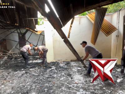 PERSONIL POLRES TUAL SELESAIKAN APEL DI DESA FIDITAN, LANGSUNG LAKSANAKAN KURVEI