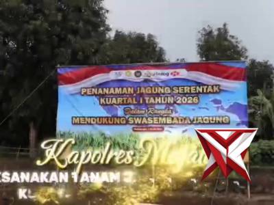 Kapolres Majalengka Laksanakan Penanaman Jagung Raya Serentak Kuartal I Bersama Forkopimda
