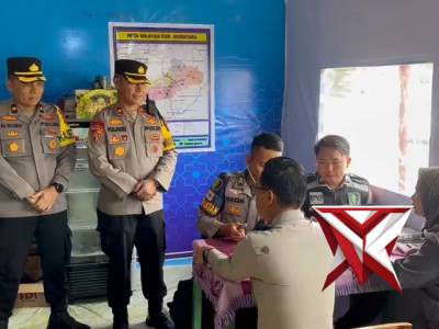Giat Wakapolres Muratara bersama PJU melaksanakan giat kunjungan di pos pam dan pos yan