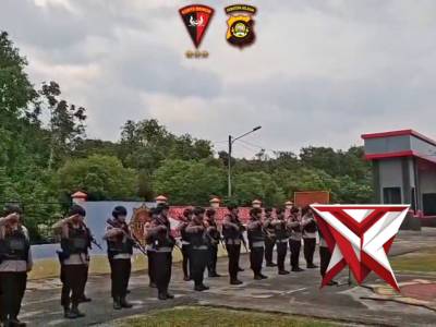 Giat Apel Kesatuan Via Zoom Metting di Mako Kompi 2 Batalyon C Pelopor