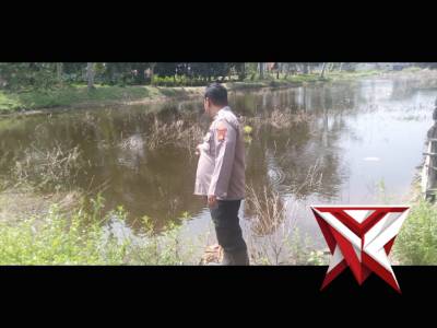 Anggota binmas cek sumber pangan warga dengan memelihara ikan lele