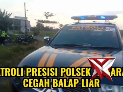 Patroli Presisi Polsek Masaran Imbau Remaja Cegah Balap Liar