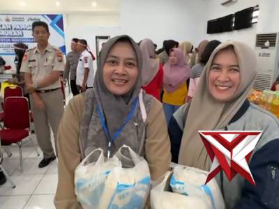 Gerakan Pangan Murah Polres Magetan hadir untuk masyarakat. Melalui bazar murah.