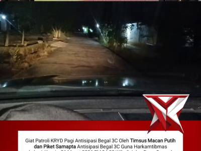POLSEK BMT MELAKSANAKAN GIAT KRYD 3 C