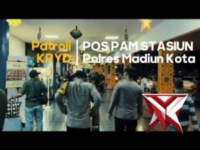 Patroli di Stasiun Kota Madiun