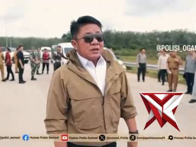 Kapolda Melakukan Pengecekan Jalur Mudik Tol Kapal Betung